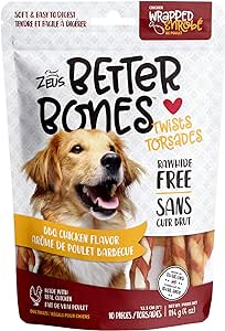 Zeus Better Bones - BBQ Chicken Flavor - Chicken-Wrapped Twists - 10 Pieces, Pack of 1