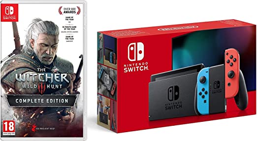 Nintendo Switch (Neon/Blue)   The Witcher (Nintendo Switch)