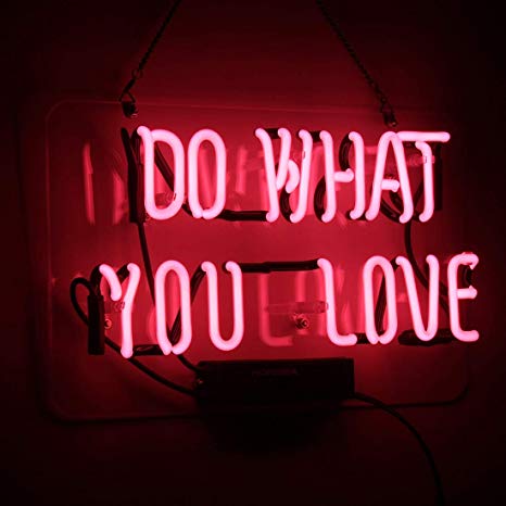 Neon Sign Do What You Love Pink Neon Light Glass Night Light Kids Bedroom Bar Christmas Party Wall Light 14 x 9 Inch