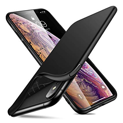 Nuomaidi iPhone X Case,iPhone XS Case,TPU Rubber Case Silicone Gel Phone Case Slip-Resistant,Anti-Fingerprint,Anti-Drop Protection Cover for iPhone X/XS-Black