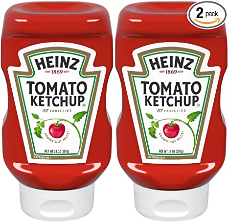 Heinz, Tomato Ketchup, 14oz Squeeze Bottle (Pack of 2)