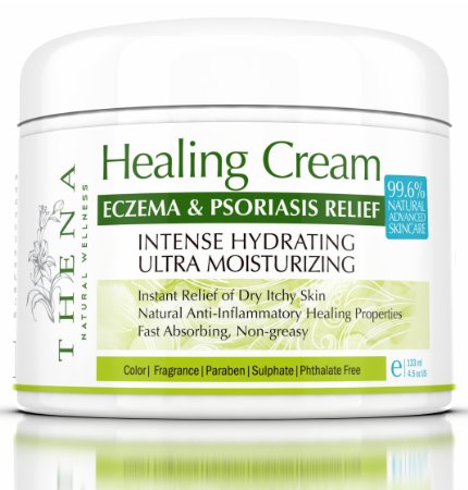 Best Natural Healing Cream For Eczema & Psoriasis Relief Treatment, Moisturizer For Eczema Hands, Scalp, Itchy Dry Irritated Skin, Potent Natural Formula