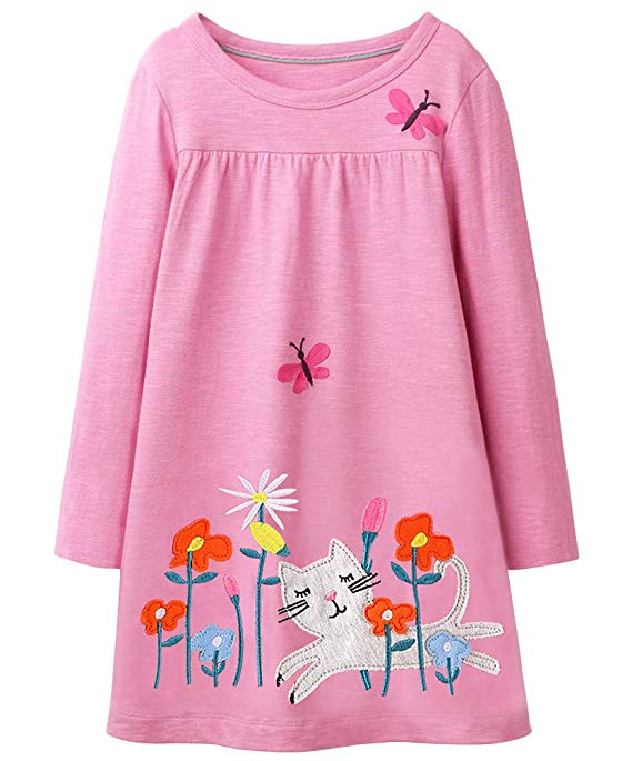 Fiream Girls Cotton Long Sleeve Dress