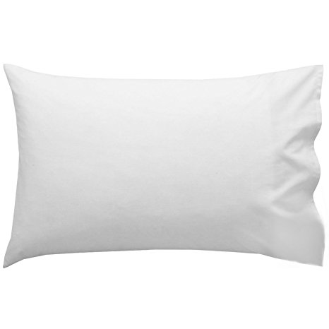 Just Contempo Plain Percale Pillow Case, 50 x 75 cm - White, Pack of 2