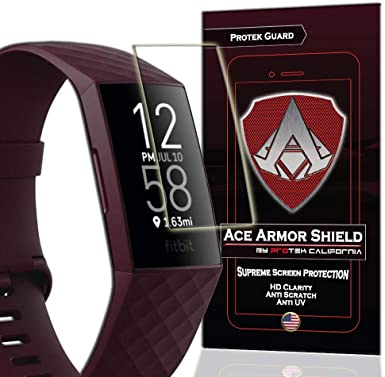 ACE Armor Shield (8 Pack) Premium HD Waterproof Screen Protector Compatible with Fitbit Charge 4
