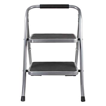 Helping Hand 2-Step Folding Step Stool with Oversized Steps and 220 lb. Weight Capacity