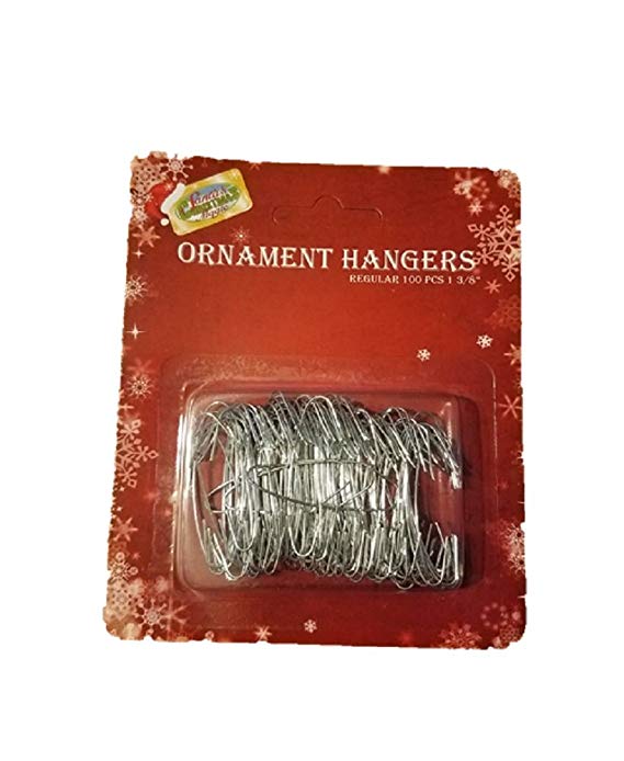 Holiday Essentials Metal Christmas Tree Ornament Hooks - 1.38 Inch - 100/Pk