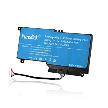 Puredick® Laptop Battery For Toshiba PA5107U-1BRS L55 L55t S55 S55t -12 Months Warranty[Li-ion 4-cell 14.4V 43Wh]