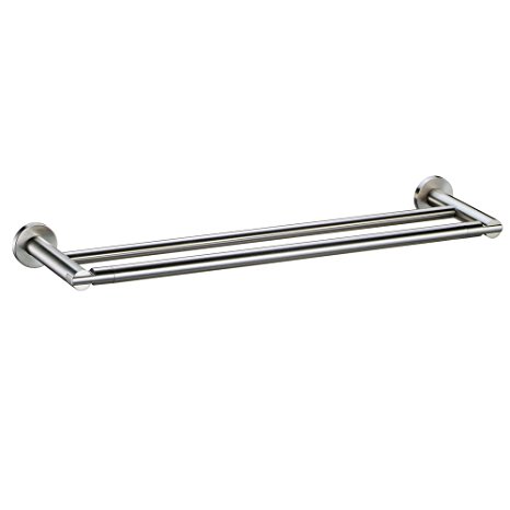 Gatco 4694 24-Inch Channel Double Towel Bar, Satin Nickel