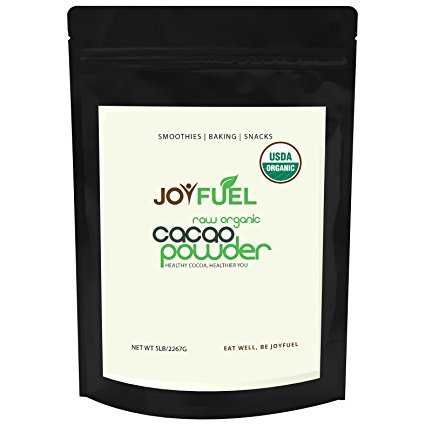 Joyfuel Bulk Organic Raw Cacao/Cocoa Powder Unsweetened (5lbs)