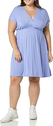 Amazon Essentials Women's Surplice Dress (Available in Plus Size)