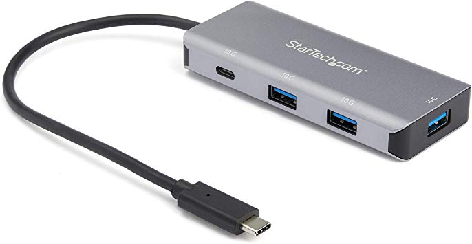 StarTech 4 -Port USB 3.1 (Gen 2) Type C Hub with 9.8” Host Cable - 10Gbps - 3X USB 3.1 Type-A, 1X USB 3.1 Type C - USB-C Hub (HB31C3A1CB)