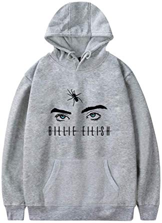 FLYCHEN Women's Fashion Pullover with Pocket Billie Eilish Hoodies for Fan Support