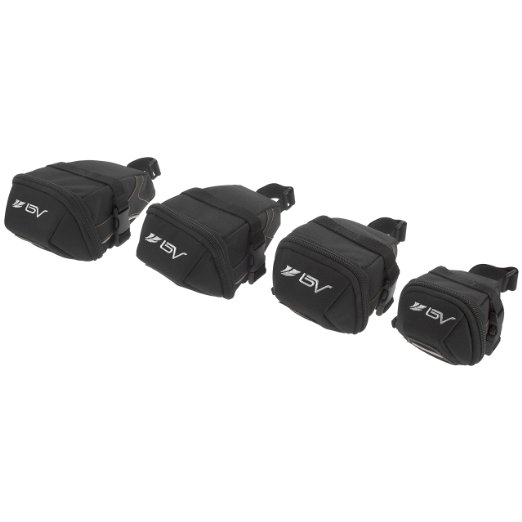 BV Bicycle Y-Series Strap-On Saddle Bag, Seat Pak Pouch, Four Different Sizes