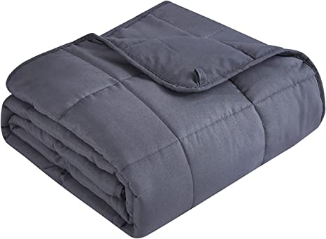 TOPCEE Weighted Blanket (20lbs 80"x87" King Size) Cooling Breathable Heavy Blanket Microfiber Material with Glass Beads Big Blanket for Adult All-Season Summer Fall Winter Soft Thick Comfort Blanket