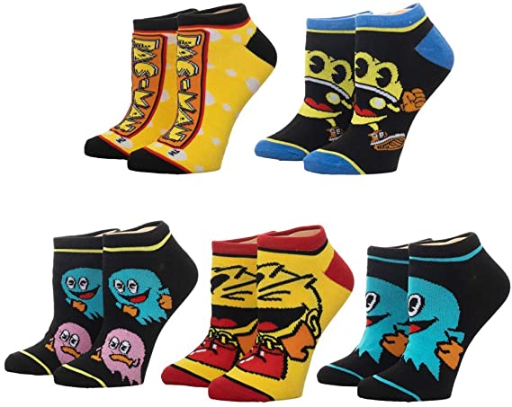 Bioworld Pac-Man Ankle Sock Set - 5-Pack