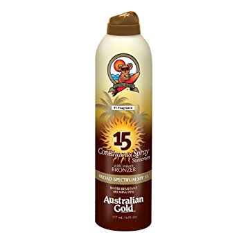 Australian Gold SPF 15 Continuous Spray Sunscreen with Instant Bronzer, 6 Fl Oz