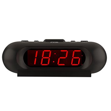 Kwanwa 110 dB Super Loud Digital LED Alarm Clock For Heavy Sleepers,AA Battery Powered Only And Cordless,Can Be Placed Anywhere Without A Cumbersome Cord
