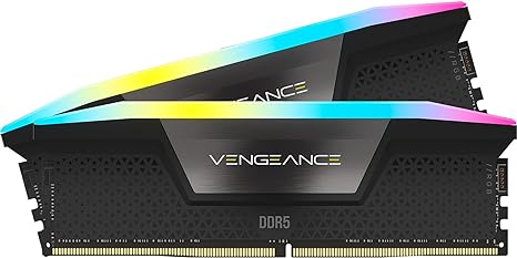 CORSAIR VENGEANCE RGB DDR5 RAM 48GB (2x24GB) 7200MHz CL36 Intel XMP iCUE Compatible Computer Memory - Black (CMH48GX5M2B7200C36)