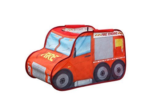 Kids Play Tent Make Believe Car Play Tent Fire Truck Mini Driver Play-house Indoor & Outdoor Pop-Up Tent Great Game & Toy For Gift For Children Fun by Alvantor