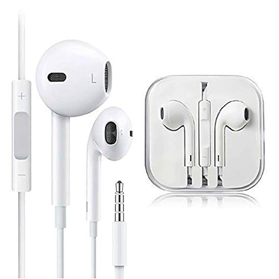 Earbuds/Earphone/Headphones, 2 Packs Earbuds HD Sound Bass Earphones Compatible with Compatible with iPhone 6s/ 6 Plus/ 5s/ 5c/ 5/ 4s/ SE iPad/iPod 7/ Samsung/Galaxy and All 3.5mm Earbuds Devices