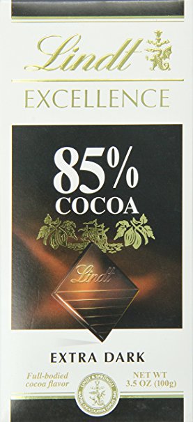 Lindt Excellence Extra Dark Chocolate 85% Cocoa, 3.5-Ounce Package