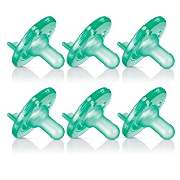 Philips AVENT BPA Free Soothie Pacifier, Green, 3  Months, 6 pack