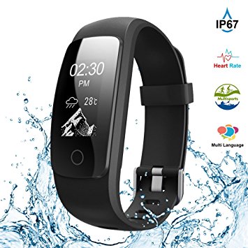 Fitness Tracker,Touch Screen Waterproof Activity Tracker with Heart Rate Monitor Watch Bluetooth Smart Watch Sleep monitor Pedometer Wristband Calorie Step Counter Watch for Android & iOS