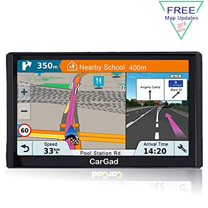 GPS Navigation for car, 7-inch HD 256-8GB Voice Prompt GPS Navigation System, Built-in North America map Contains (USA, Canada, Mexico Map) Lifetime Map Free Updates