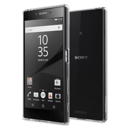 MoKo Halo Series Hybrid Cover TPU Cushion Technology Corners and Clear Panel Bumper Cover Sony Xperia Z5 - Crystal Clear