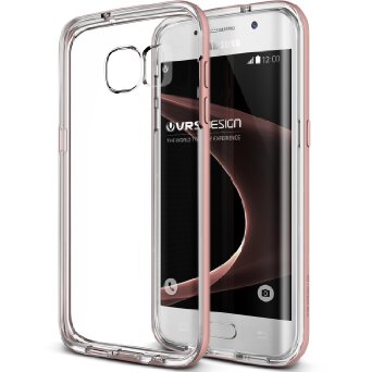 Galaxy S7 Edge Case VRS Design Crystal BumperRose Gold - ClearDrop ProtectionHeavy DutyMinimalisticSlim Fit - For Samsung Galaxy S7 Edge SM-G935 Devices