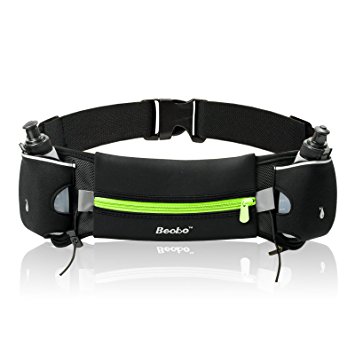 Becko Lightweight & Durable Waterproof Bag / Running Belts / Runners Belt / Race Belt - Fitness Workout Belt for Both Men and Women - Fit for iPhone, HTC, Samsung, Motorola, BlackBerry and Most Smartphones - Waist Pack Belt / Runners Belt Waist Pouch / Sport Running Waist Bag / Runner's Waist Pack Protects items during Workouts, Cycling, Hiking, Walking, Running, Sports, Leisure and All Outdoor Activities (Hydration / Black-green)