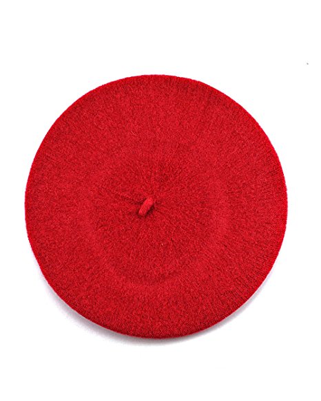 NYfashion101 French Style Lightweight Casual Classic Solid Color Wool Beret