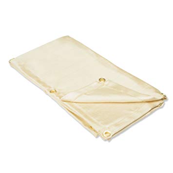 Neiko 10908A Heavy Duty Fiberglass Welding Blanket and Cover with Brass Grommets   Size 4 FT. x 6 FT.