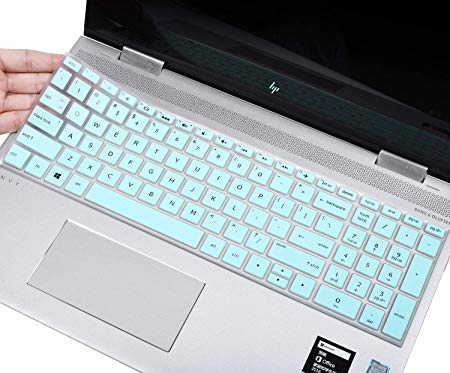 Keyboard Cover Compatible HP Envy x360 2-in-1 15.6" Laptop / 2019 2018 HP Pavilion x360 15.6” Series/HP Envy 17t Series/HP Envy 17 17-AE 17-BS 17-BW 17-CA0011nr 17-BY0040N, Mint Green