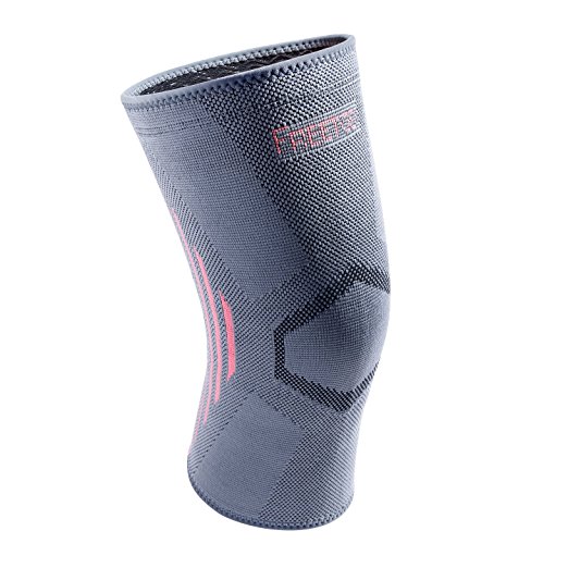 Compression Knee Brace FREETOO Knee Brace Knee Compression Sleeve Support for Running Sports Basketball Jogging Arthritis Joint Pain Relief Injury Recovery-Single