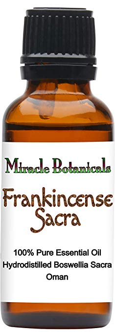 Miracle Botanicals Frankincense Sacra Essential Oil - 100% Pure Boswellia Sacra - 10ml or 30ml/1oz Sizes - Therapeutic Grade - 30ml/1oz