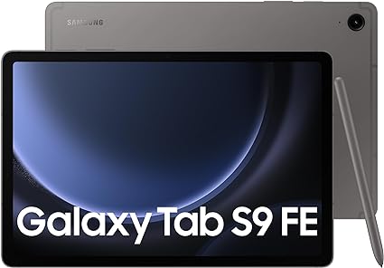 Samsung Galaxy Tab S9 FE Tablet with S Pen, 128GB, Long-lasting Battery, Gray, 3 Year Manufacturer Extended Warranty (UK Version)