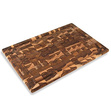 Madeira 1030 Canary Teak End-Grain Carving Board, Large
