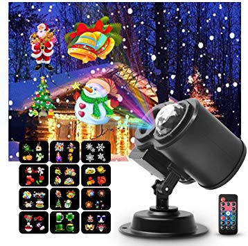 Christmas LED Projector Lights,MOWASS 2 in 1 Ocean Wave Outdoor LED Snowflakes Landscape Light for Christmas, Thanksgiving Decoration,Theme Parties, Landscape or Garden Decoration