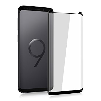 Guards Samsung Galaxy S9 Plus Screen Protector, 3D Curved Tempered Glass Screen Protector Film [Anti-Bubble][9H Hardness][HD Clear][Anti-Scratch][Case Friendly] for Samsung Galaxy S9 Plus Black