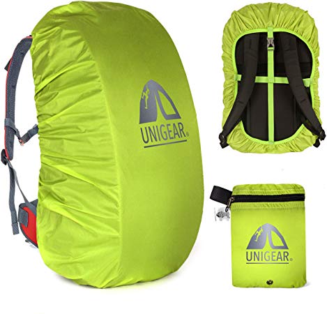 Unigear Rain Cover for Backpack, 70L-90L Waterproof Cover for Hiking Camping Packs [Green-XXL]