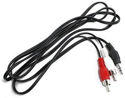 HEART SPEAKER 3.5mm 1/8'' Mini to 2 RCA Male Stereo Audio Cables Speaker Adapter Cable for PC Phone Multi