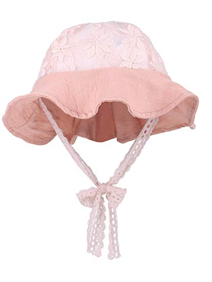 AbbyLexi Girls 50+ UPF Sun Protection Hat 100% Cotton Breathable Beach Sun Hats