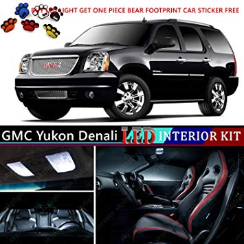 17pcs LED Premium Xenon White Light Interior Package Deal for GMC Yukon Denali 2007-2013