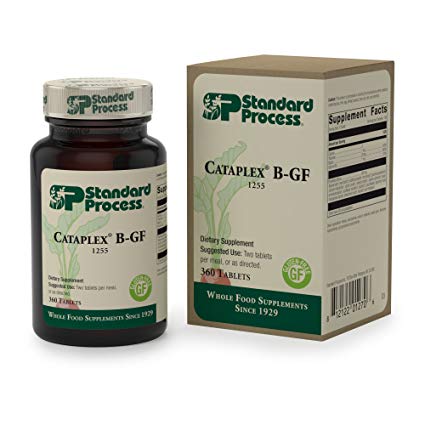 Standard Process - Cataplex B GF - 20 mg Niacin, Thiamin, Vitamin B6, B-Vitamin Supplement, Supports Metabolic, Cardiovascular, Healthy Cholesterol Levels, and Nervous System Health - 360 Tablets