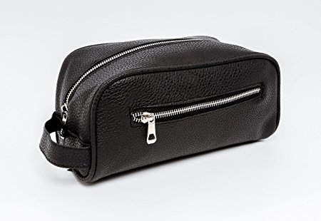 LARGE WASH BAG for Men - BLACK FRIDAY PROMO - from Benny's of London - The Best Mens Toiletry Bag made from Faux Leather, Perfect boys and men's CHRISTMAS gift and ideal for travel