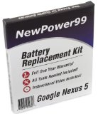 Google Nexus 5 Battery Replacement Kit with Video Installation DVD Installation Tools and Extended Life Battery