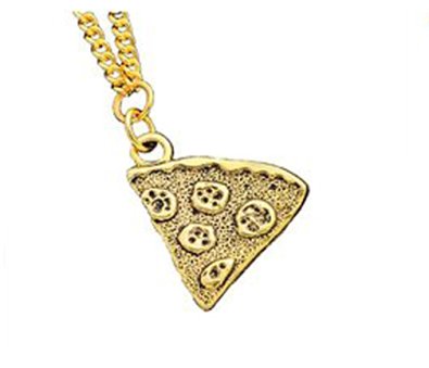 Foreverlove Antique Gold Color Pizza Slice Friendship Necklace Set