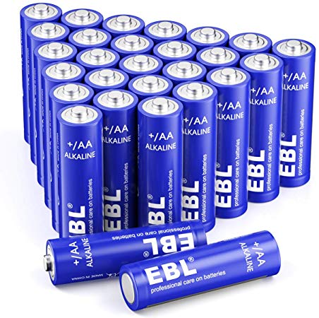 EBL AA Batteries, 1.5 Volt Double A Alkaline Battery, High Performance, Safe and Reliable Alkaline Battery - 28 Count